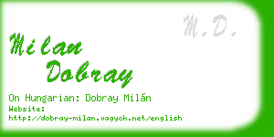milan dobray business card